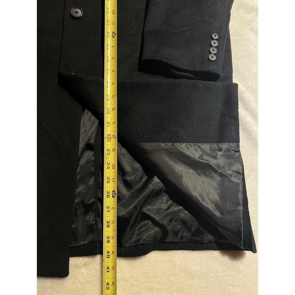 Kenneth Cole Mens 44L Dark Navy Blue Walking Topcoat Overcoat - Picture 13 of 15